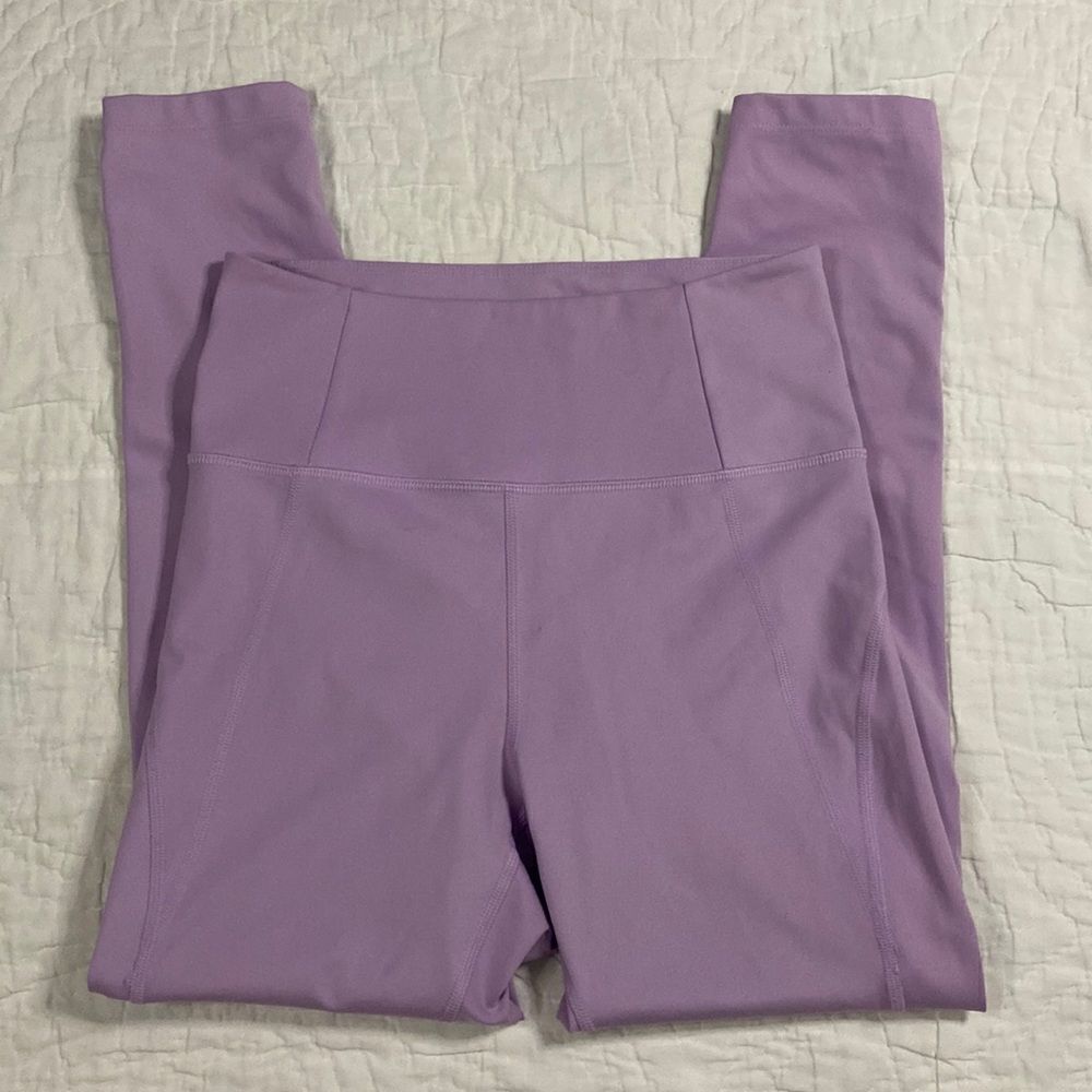 Girlfriend Collective Cropped Purple Workout Leggings size Small